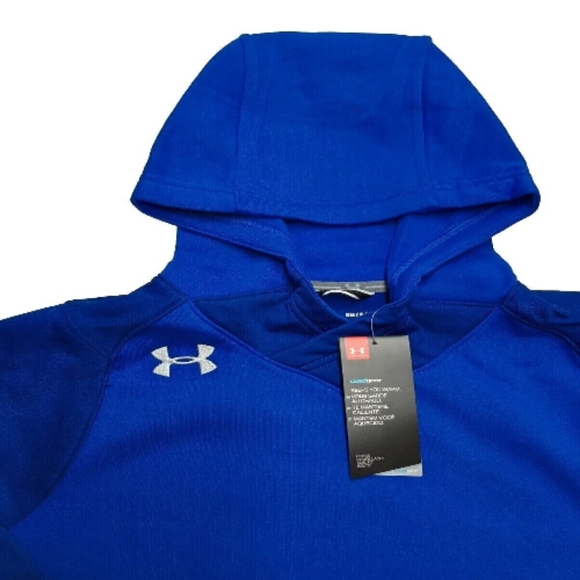 NP New Under Armour 3XL Fleece Pullover Hoodie Cold Gear Men's Dynasty Blue XXXL - Picture 5 of 14